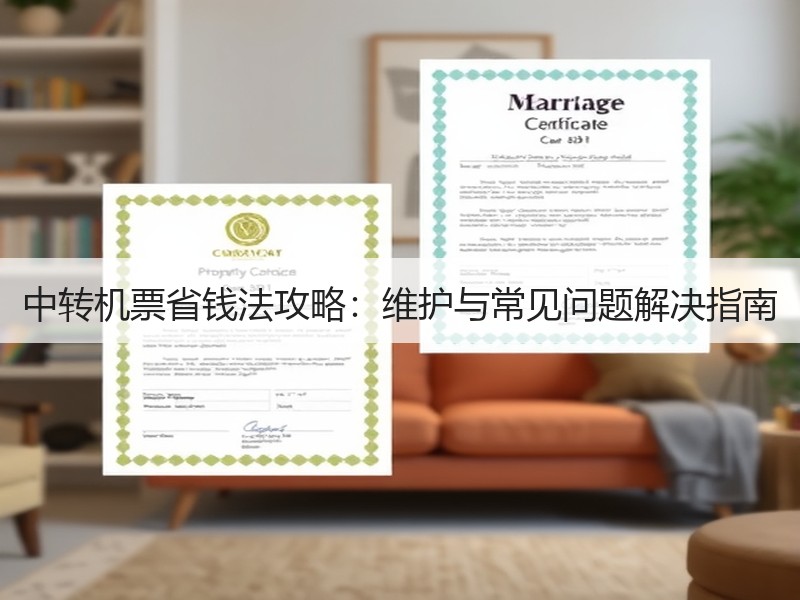 中转机票省钱法攻略：维护与常见问题解决指