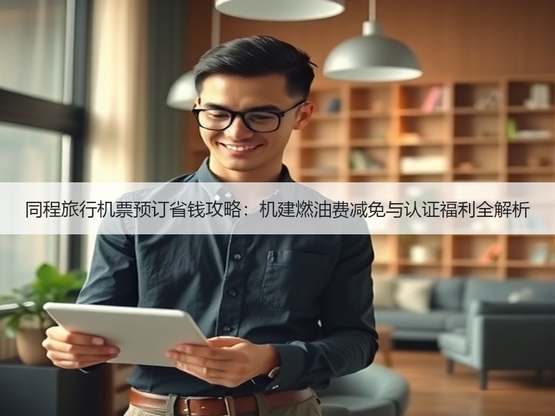 同程旅行机票预订省钱攻略：机建燃油费减免
