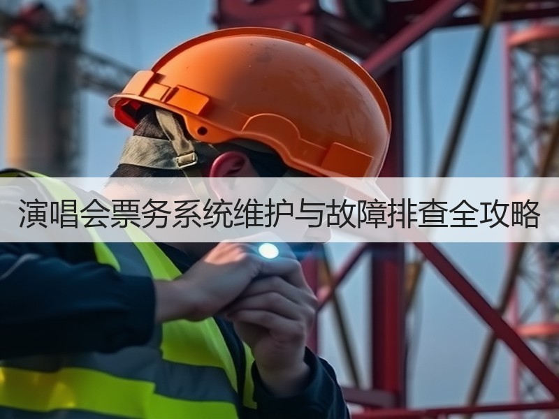 演唱会票务系统维护与故障排查全攻略