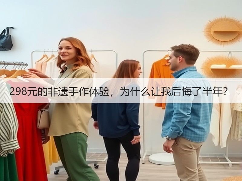 298元的非遗手作体验，为什么让我后悔了