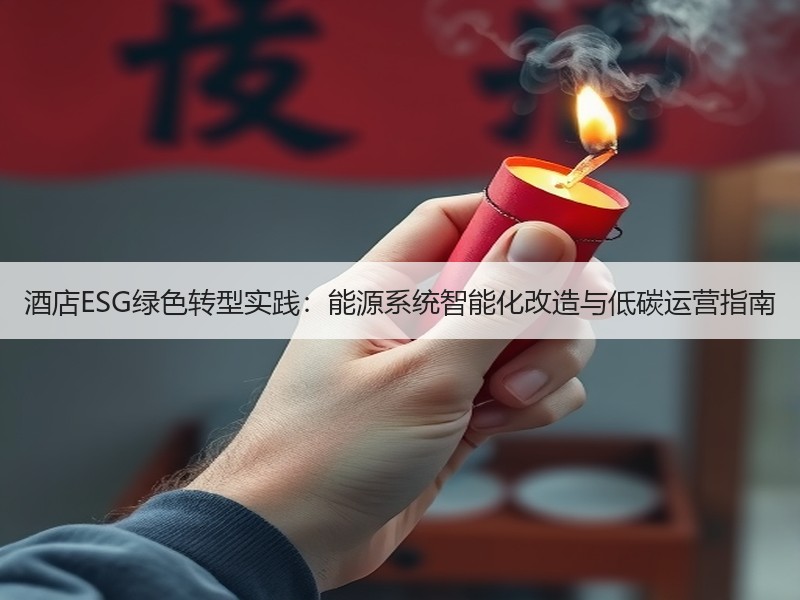 酒店ESG绿色转型实践：能源系统智能化改