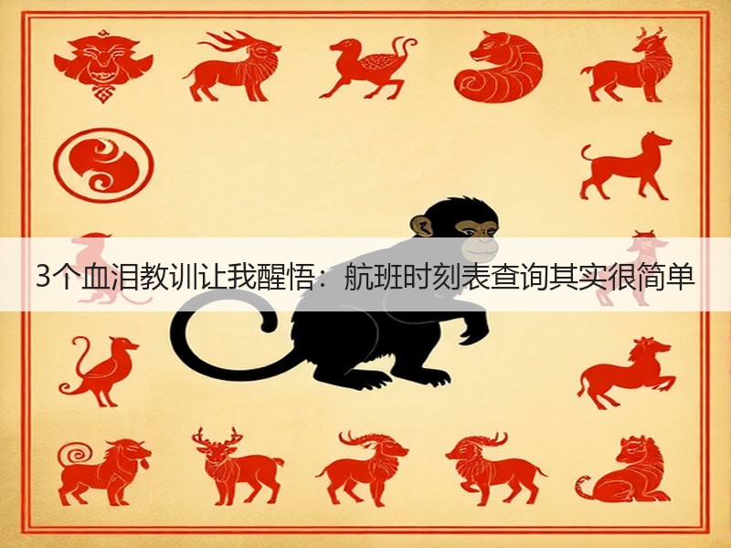 3个血泪教训让我醒悟：航班时刻表查询其实
