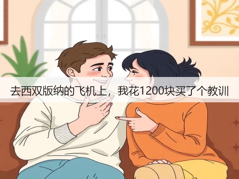 去西双版纳的飞机上，我花1200块买了个