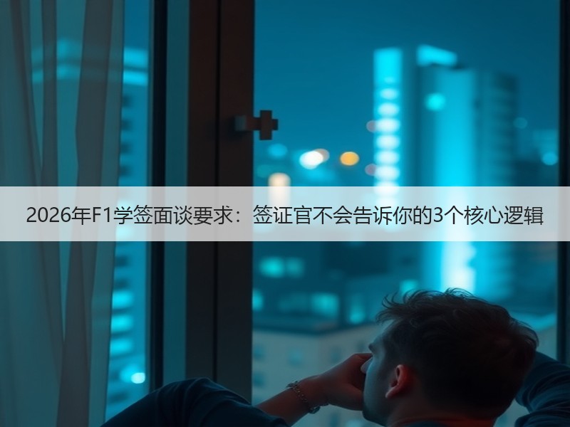 2026年F1学签面谈要求：签证官不会告