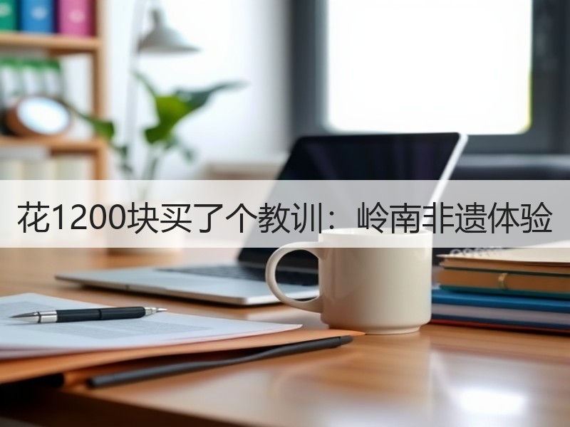 花1200块买了个教训：岭南非遗体验